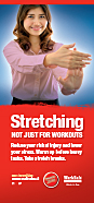 Woman stretching poster icon