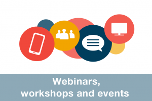 Webinars, workshops and events icon